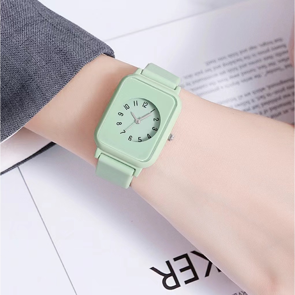 COD✅ Jam Tangan Wanita Fashion Rubber Analog Quartz Watch Cewek Import Harga Grosir   S1224