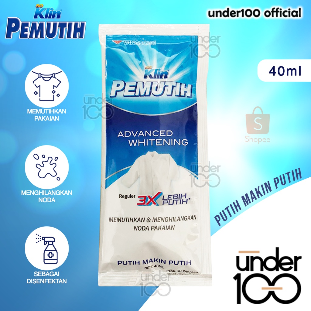 ❤ UNDER 100 ❤ So Klin Pemutih Sachet 40ml | Reguler | 3x Lebih Putih | Putih Makin Putih | Memutihka