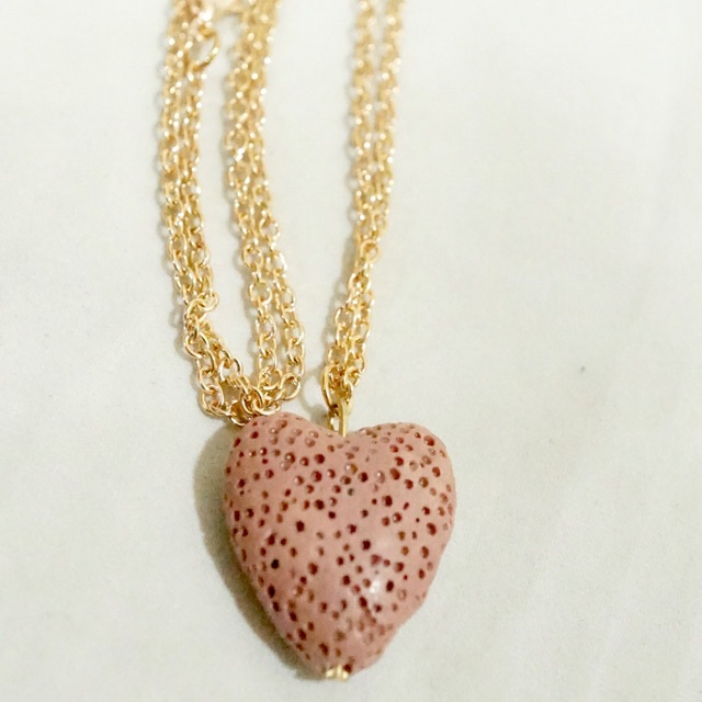 Kalung Oil Aromatherapy Essential Oil Necklace Diffuser YL - Heart Stone