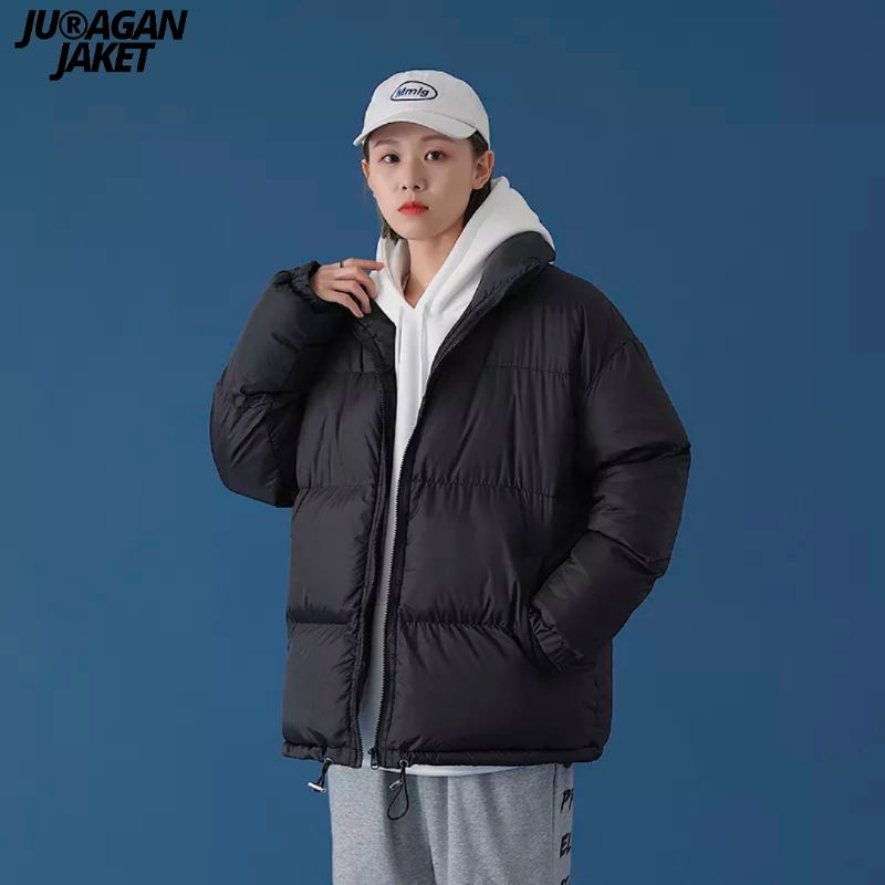 Jaket Musim Dingin Mantel Gelembung warna-warni Harajuku Jaket Pria/Wanita Jaket Hiphop Jaket Puffer Korea