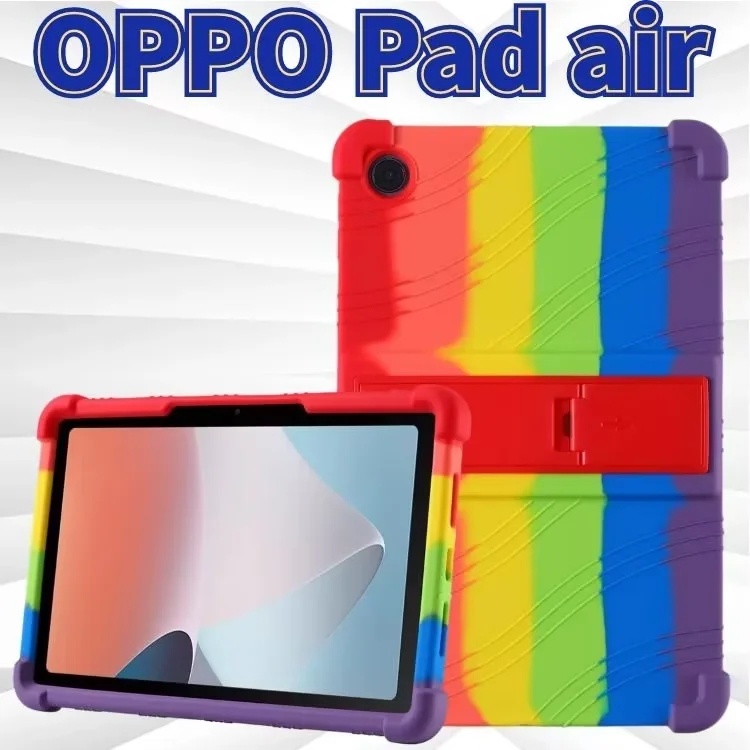 Casing Untuk Oppo Pad Air (2022) 10.36 &quot;OPD2102 X21N2 Fashion Tablet Stand Case Shockproof Pelindung Warna Menebal Lembut Silicon Cover