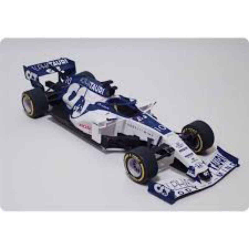 DIY Papercraft lembar kertas pola miniatur mobil balap AT01 F1