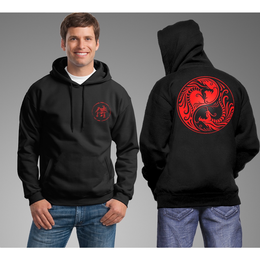 HOODIE NAGA YINYANG / SWEATER HOODIE PRIA / JAKET RED DRAGON WARIOR