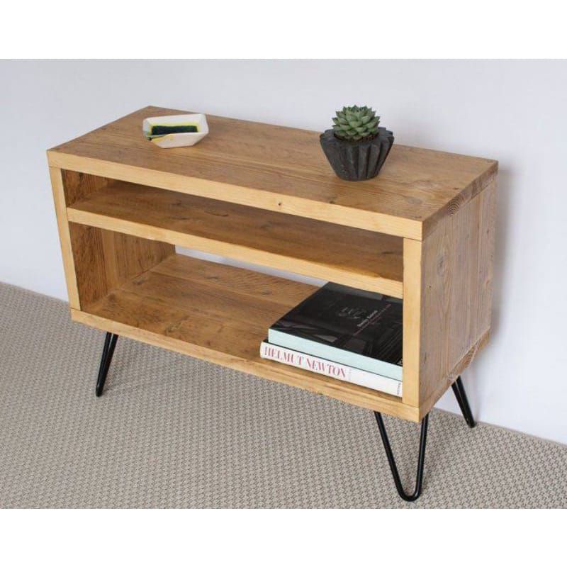 meja samping meja tv/nakas kayu susun kaki besi