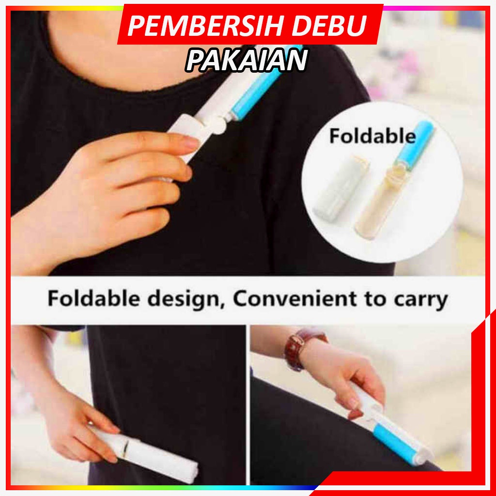 Roller Pembersih Debu / Rambut - Mini Lint Roller Travel Dust - Roller Pembersih Debu Pakaian Exlusive Terbaru