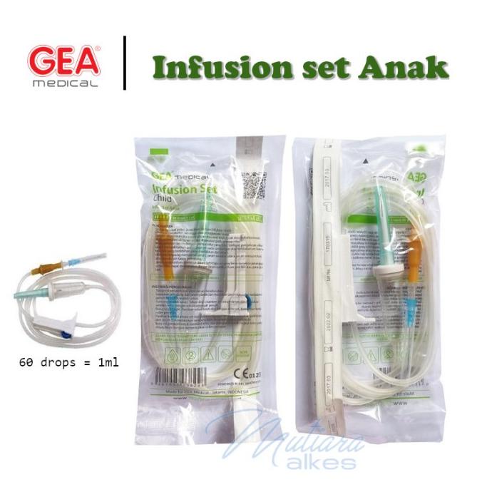 Infusion Set Anak GEA / Infus Set Anak / Selang Infus Anak /Infus Anak