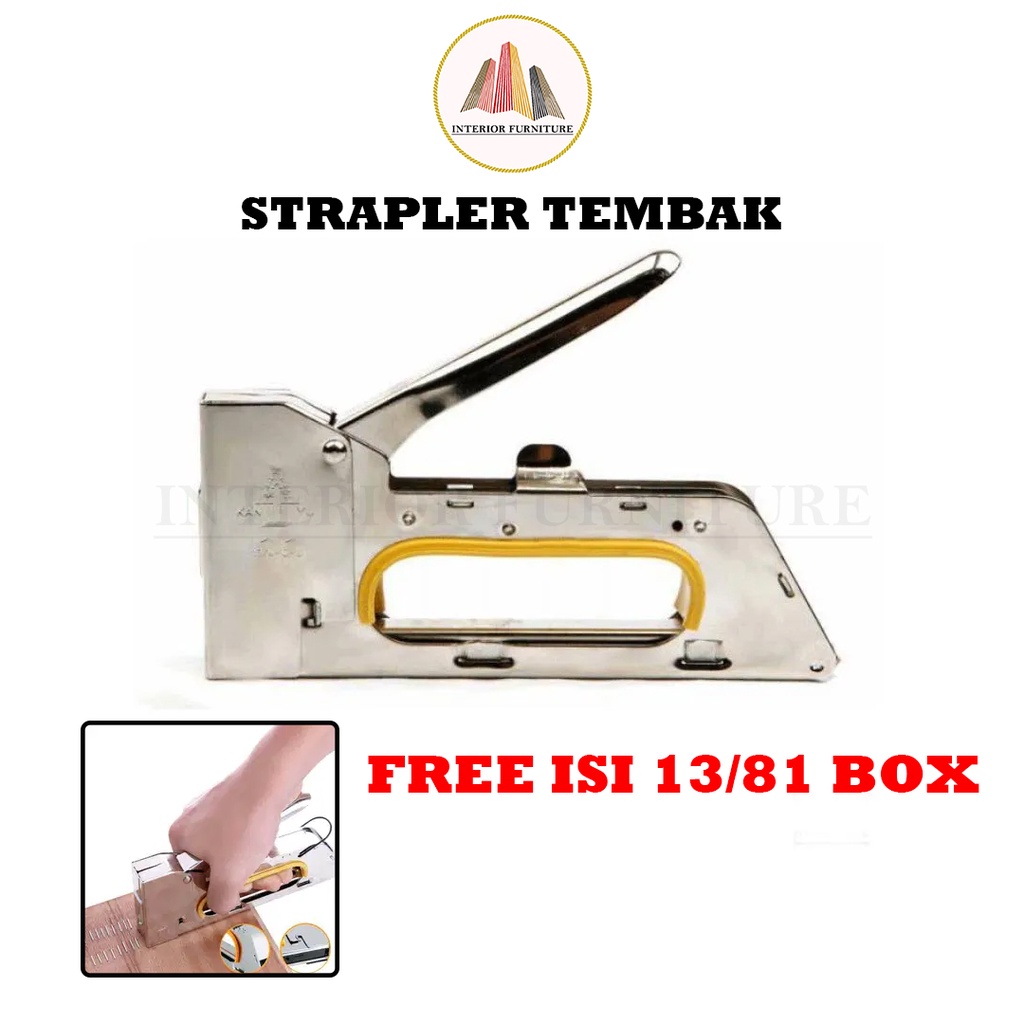 Stapless / Stapler Tembak 13/4-6-8 mm Staples Tembak