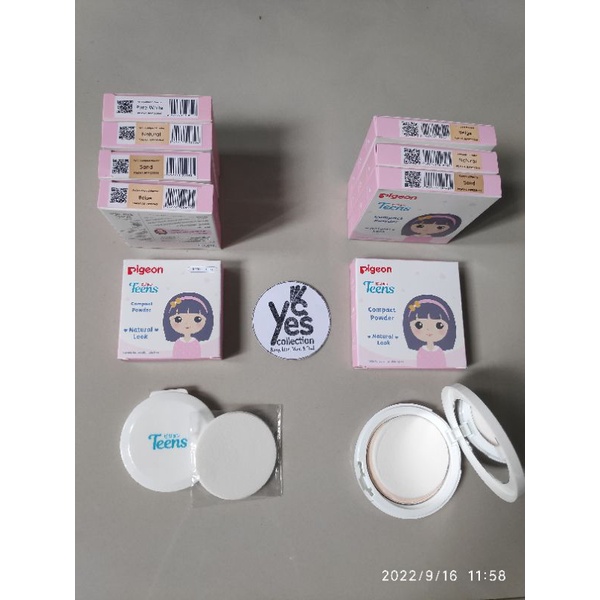 Pigeon compact powder teens two way cake 14g bedak padat tabur remaja squalane refill tempat anak