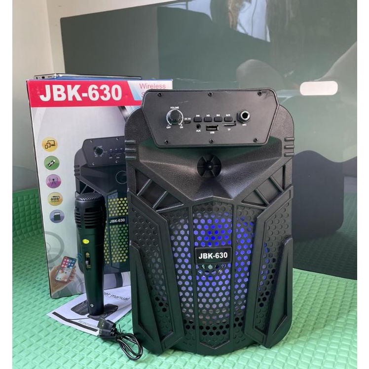 JBK portabel speaker bluetooth 6,5inch free mic karake termurah big bass power music