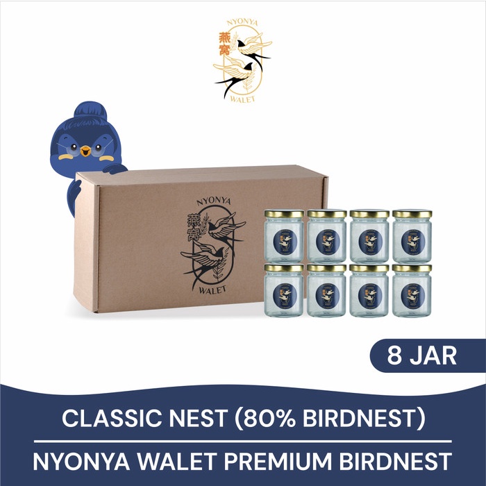 

COD BIRD NEST NYONYA WALET PACK of 8 - Box 8 (100ml) - Box 8 - Classic, Rock sugar