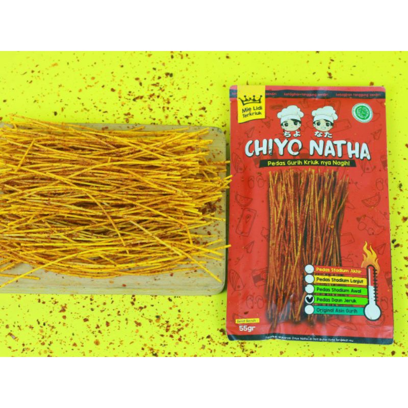 

Mie Lidi Chiyo Natha 55 gram Makanan Ringan Cemilan pedas kriuk