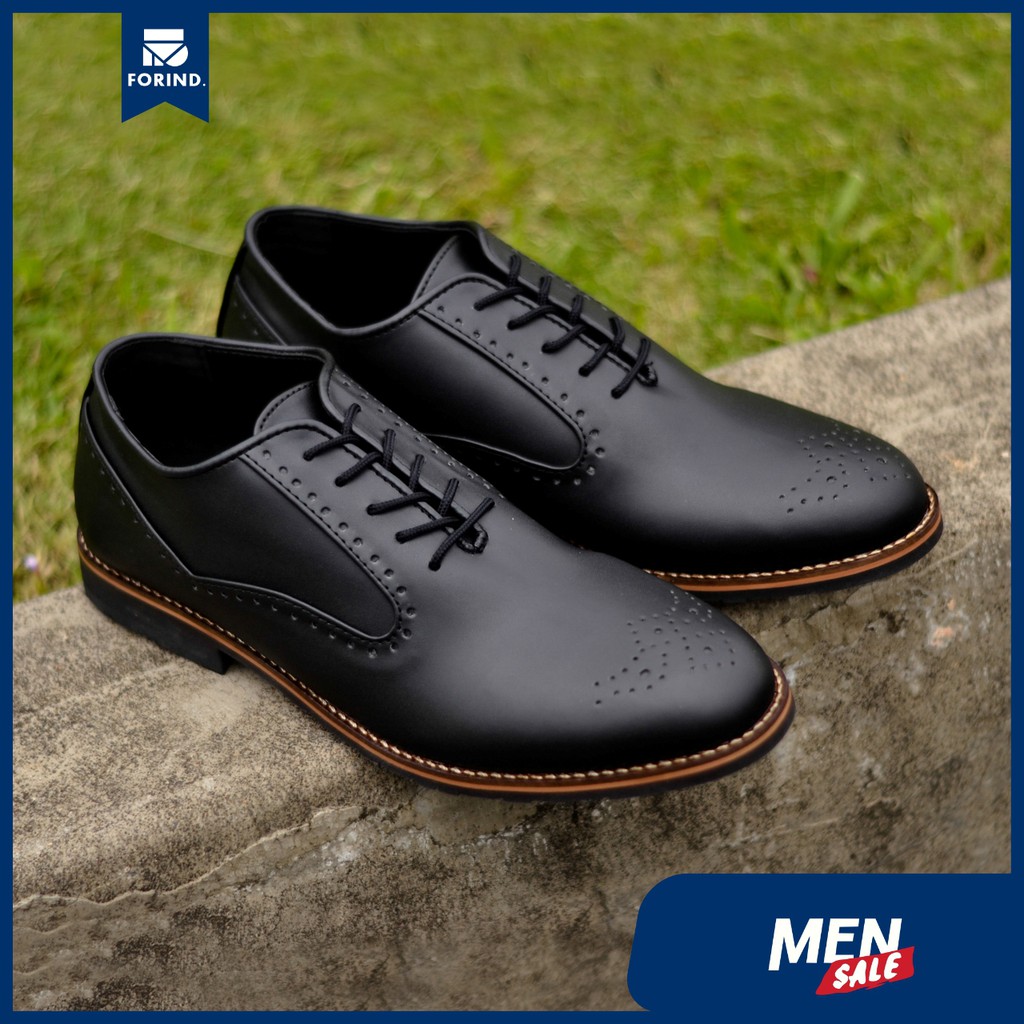 Cerberus Black | 39-45 | Sepatu Pantopel Casual Ori Klasik Kulit Pria Cowok Men Wingtip | FORIND x Lvnatica