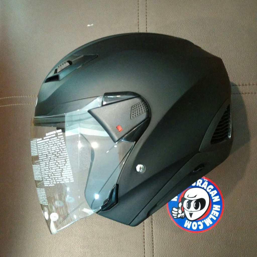 Zeus ZS611 MATT BLACK Z611 Double Visor-1