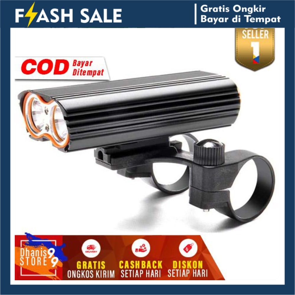 Lampu Sepeda LED Murah Lamp Sepedah Waterproof MTB Perlengkapan Speda Gunung Outdoor COD