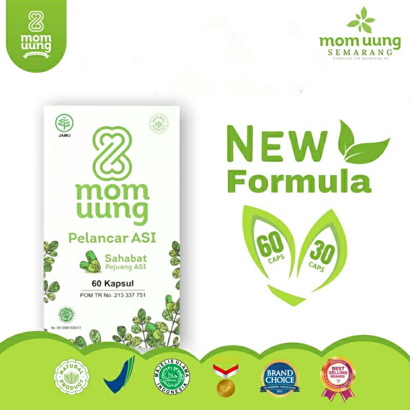 Momuung Mom Uung Booster ASI Pelancar ASI Daun Kelor Daun Katuk Ikan Gabus / ASI BOOSTER Mom Uung Herbal dan Halal