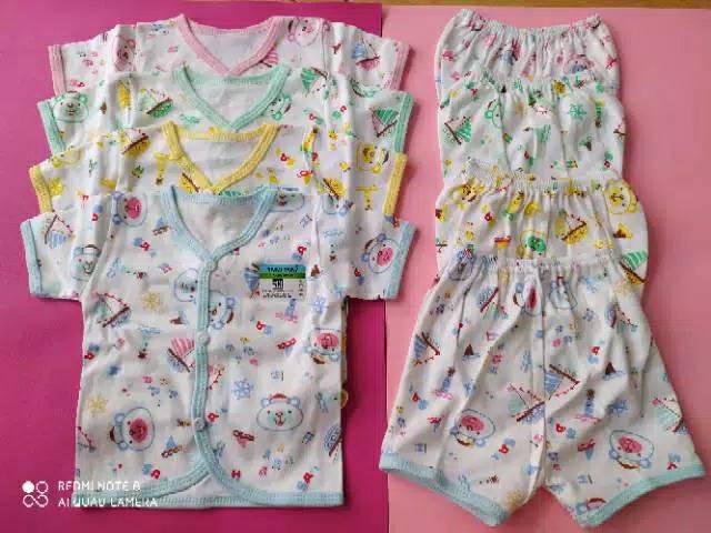 stelan baju bayi Newborn baru lahir SNI 0 - 3 bulan