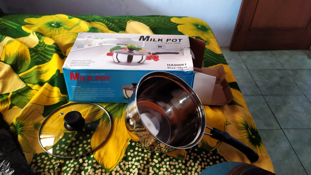 Milkpot Panci Susu 18cm Stainless Steel Panci Sop