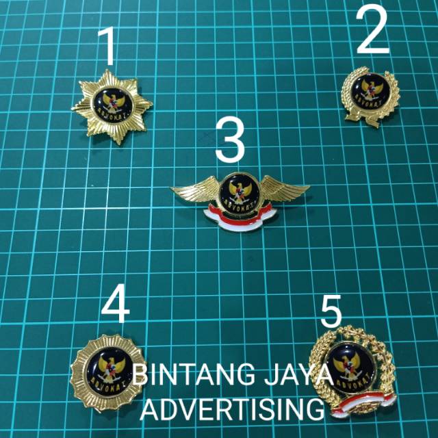 PIN BROSS LOGO GARUDA ADVOKAT PENITI