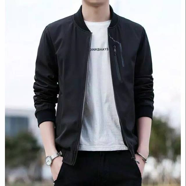 Jaket Kanvas / Semi Parka / Field jacket- PRESS BUTTON- Pluviophile -BLACK DOFF