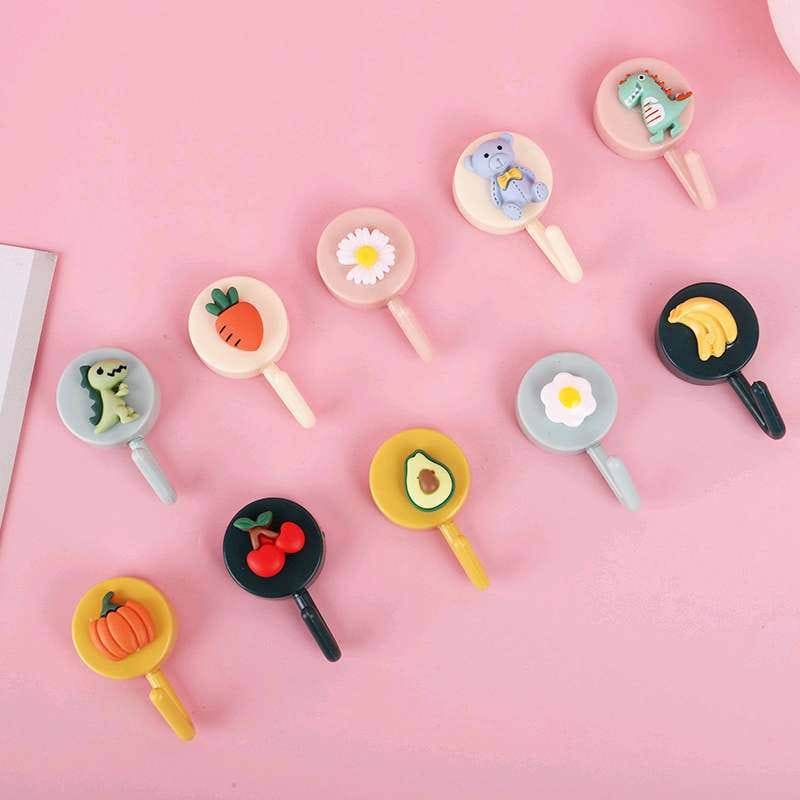Gantungan Hook Bulat 3D Motif Lucu