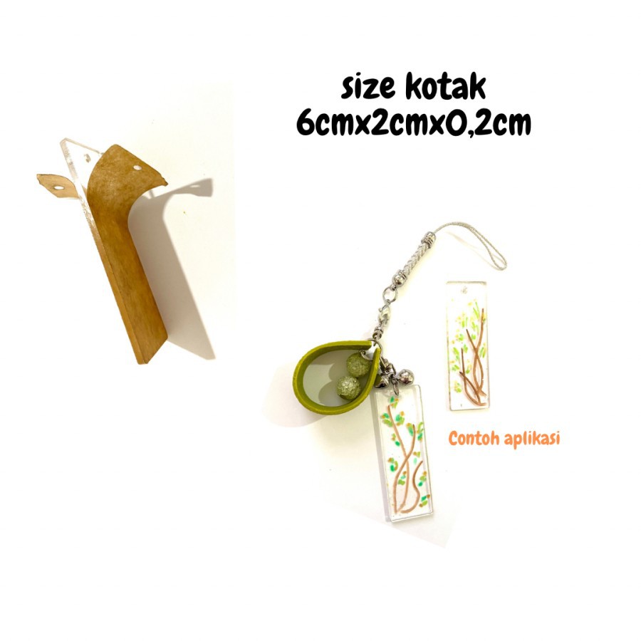 Plat akrilik lempeng acrylic charm liontin bandul aksesoris