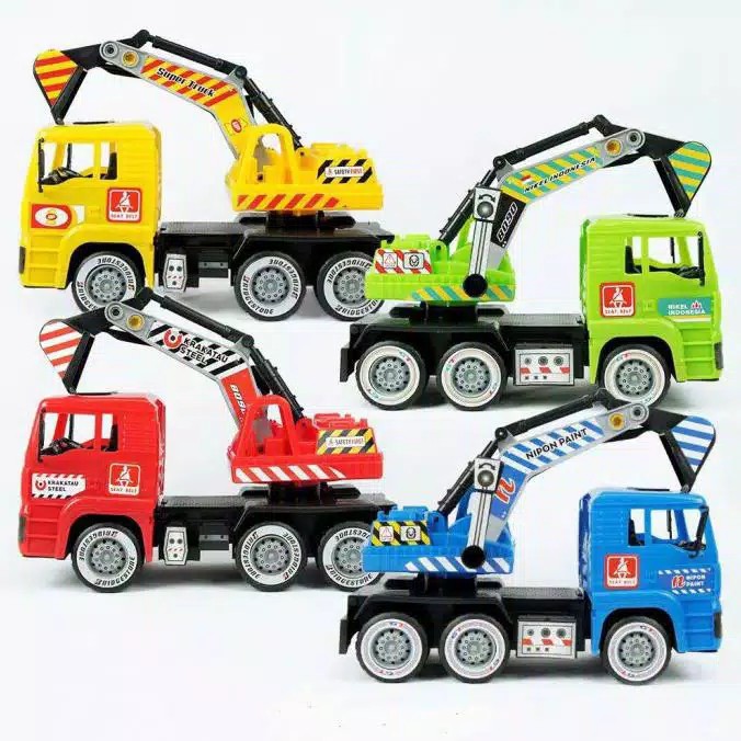 Mainan Mobil Konstruksi Excavator Truck / Mobil Truk Beko KGP8090
