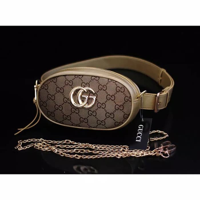 Tas Wanita Tas Batam Import Gucci Belt Nagita Mini Canvas IB - Merah