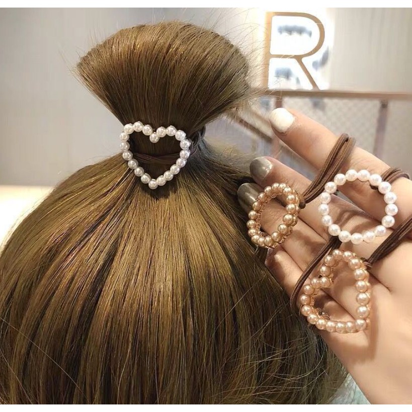 Ikat Rambut Korea Mutiara / Ikat Rambut Wanita (I013)