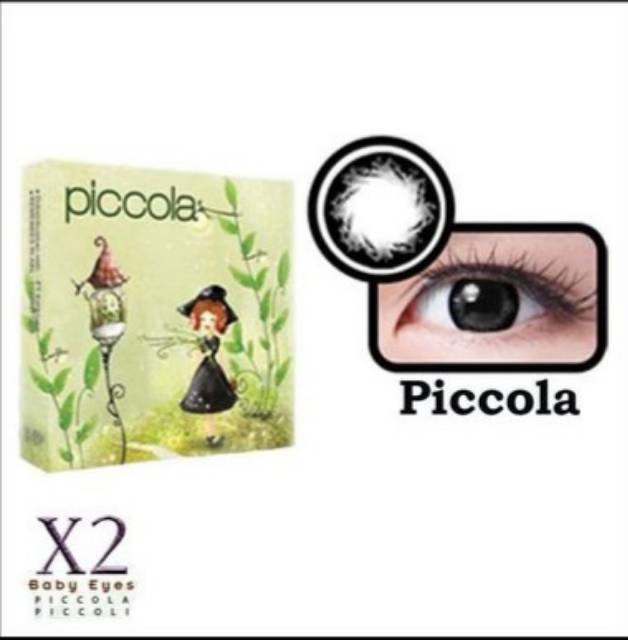 SOFTLENS warna bulanan  X2 PICCOLA/soflen x2 picola/soflens warna hitam -6.50 s/d -10.00