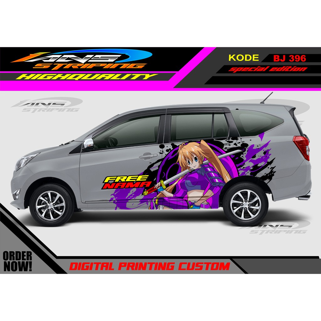 DECAL STICKER MOBIL SIGRA, AVANZA, DATSUN, ERTIGA / STIKER MOBIL / VARIASI STIKER MOBIL / SETRIPING