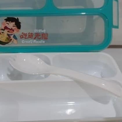 ○ Kotak Makan / Lunch Box 3 Sekat Anti Tumpah Yooyee 606 ™