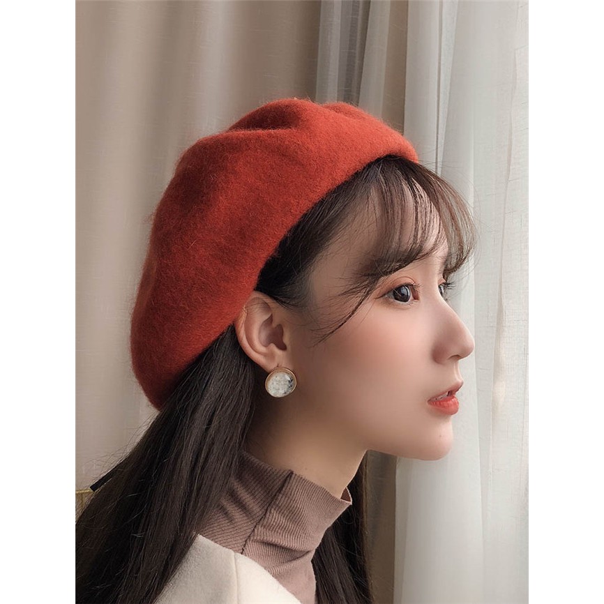 Korea fashion wol baret perempuan siswa baru