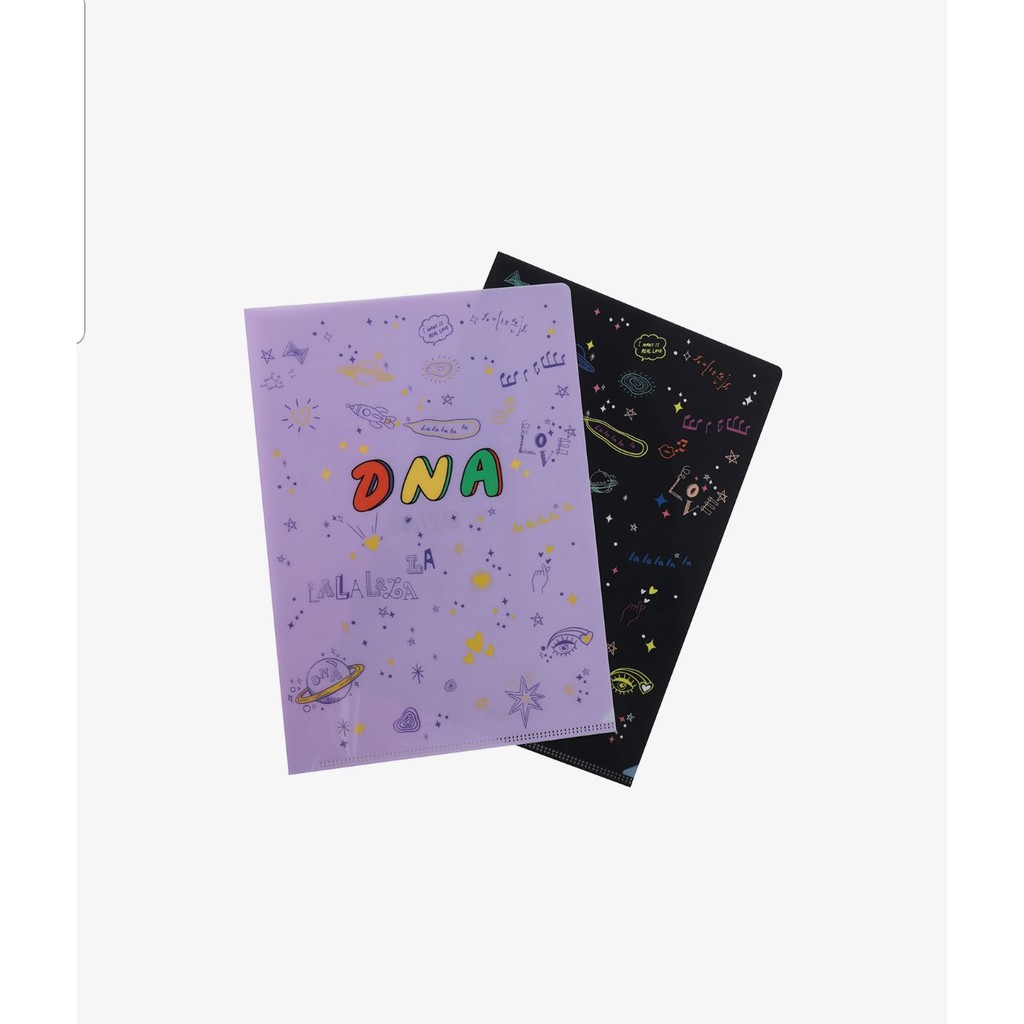 BTS Themed Merch DNA L Holder Clearfile Kertas Organizer File A4