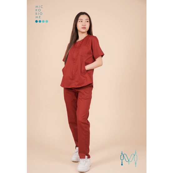 Baju Jaga / Scrub - PSEUDOMONAS BRICK RED