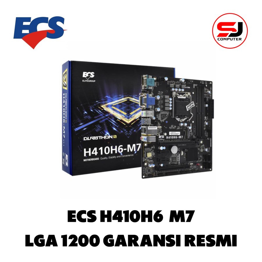 MOTHERBOARD ECS H410H6-M7 LGA 1200, H410, DDR4, SATAIII, GBLan, USB3.2