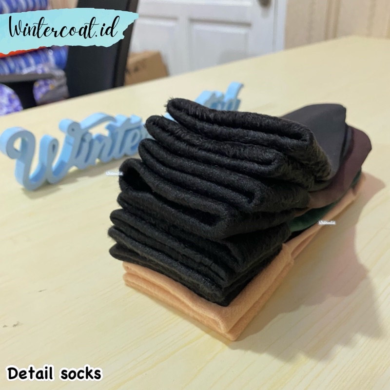 READY INDONESIA Kaos Kaki Thermal Velvet winter hangat wanita import wool wol socks musim dingin