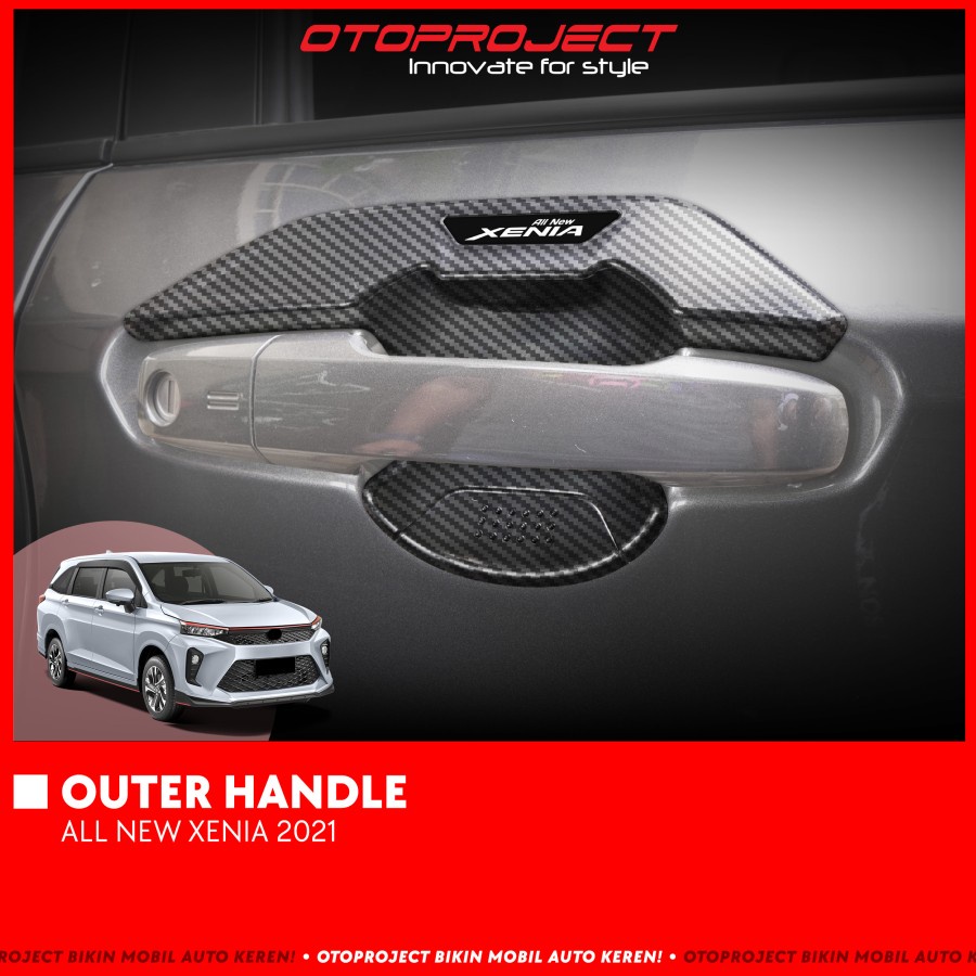 Cover Handle Avanza Outer Xenia Veloz GR 2022 2023 Pegangan Pintu Mobil Tutup Bensin Hitam Carbon Chrome Tank Cover Mobil Toyota Daihatsu Otoproject