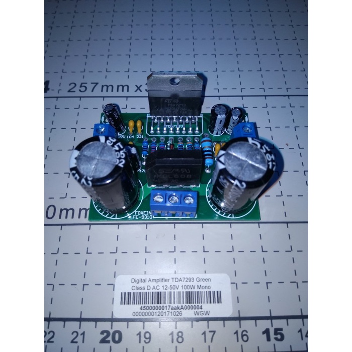 Mini Digital Audio Power Amplifier TDA7293 Class D AC 12-50V 100W Mono