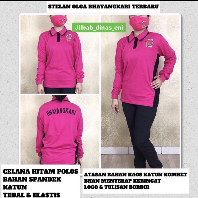 STELAN OLGA BHAYANGKARI NUSANTARA TERBARU Bahan katun kombet