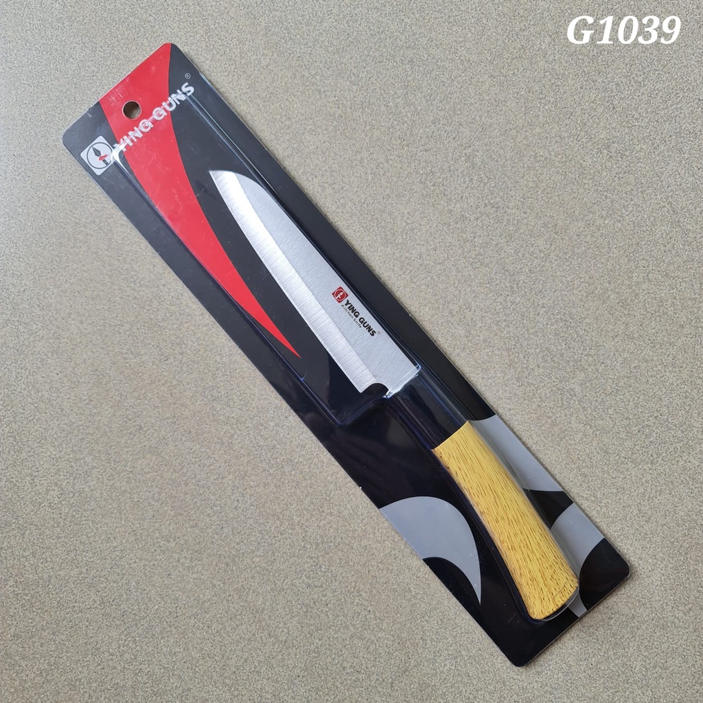 Pisau YING GUNS ORIGINAL 4.5 INC Motif Kayu G1039