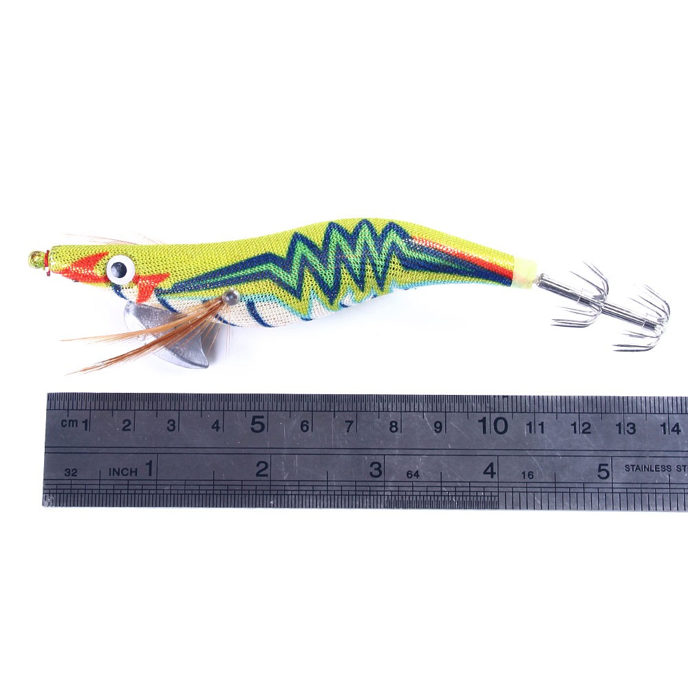 HENGJIA 1PCS 3.5# Hard Bait Squid Jig Sea Fishing Lure 14CM 20G Octopus Shrimp Cuttlefish Squid Hook Udang Boxed