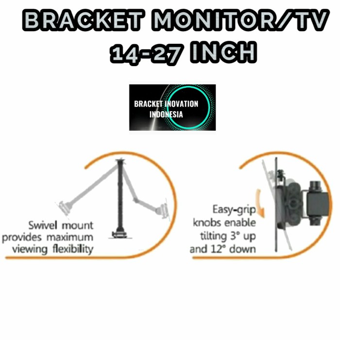 BRACKET/BREKET/BRAKET MONITOR/TV 14 15 17 19 20 22 24 27 inch MAX 30&quot;