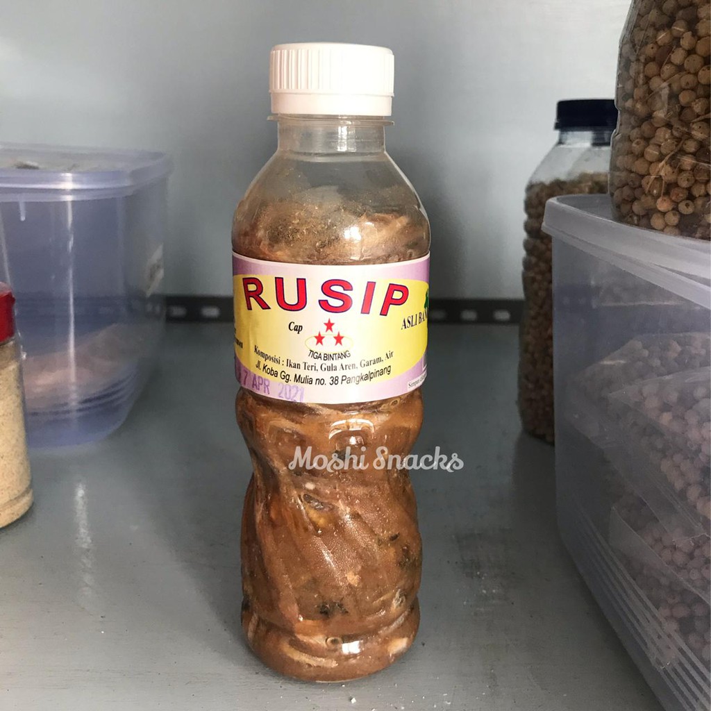 

Rusip 3 Bintang 300gr Asli Bangka / Rusip Cap Tiga Bintang / Rusip Ikan Teri Bangka Engkoi