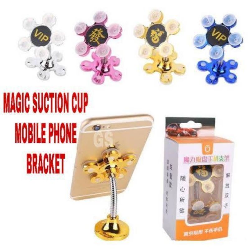 Holder Gurita Fleksibel Bunga - Holder Bracket Hp - Magic Suction Cup Mobile Phone Bracket