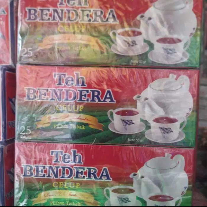 

(BISA COD) Teh cap Bendera celup kotak isi 25 / pack (6 kotak)