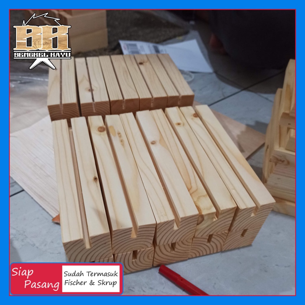 Price Tag Holder Kayu Stand dudukan Akrilik Kertas Kalender 3mm