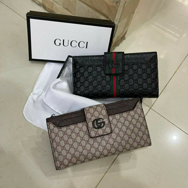 dompet gucci panjang cabut kartu/dompet wanita panjang