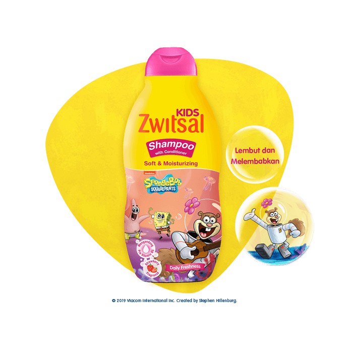 Zwitsal Kids Shampoo With Conditioner 180ml (Tersedia varian aroma)