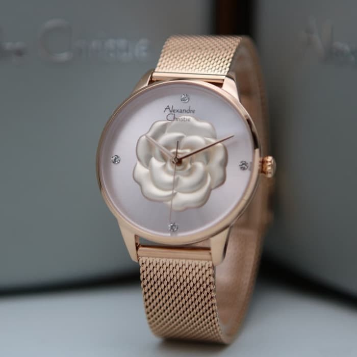 [Free Baterai] JAM TANGAN WANITA ALEXANDRE CHRISTIE AC 2723 RANTAI PASIR ORIGINAL GARANSI RESMI 1 TAHUN
