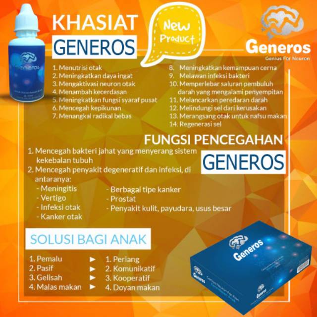 Generos Vitamin Otak Premium/Nafsu Makan isi 2botol @30ml